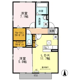 セジュール緑ヶ丘【2階】の間取り