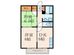 コーポ黒原【1階】の間取り