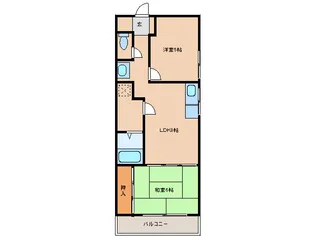 松原メイトマンション【4階】の間取り