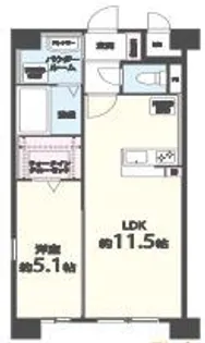 M.Rレジデンス博多【4階】の間取り