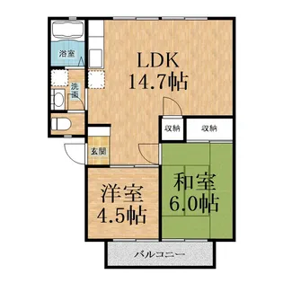 千葉県千葉市緑区おゆみ野中央4【アパート】の間取り