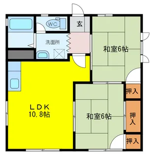 エトワール中折 A棟【1階】の間取り