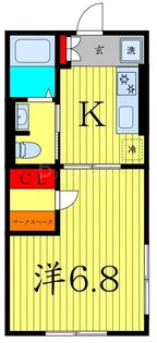 シティハイム エムコーポ【2階】の間取り