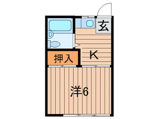 橘荘五号館【1階】の間取り