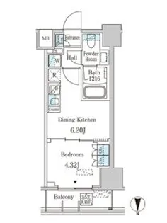 JP noie 西蒲田【10階】の間取り