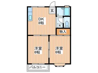 ディアコルモ東香里【1階】の間取り