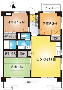 埼玉県さいたま市浦和区大東2【マンション】の間取り