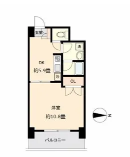 ウエストパーク支倉【6階】の間取り