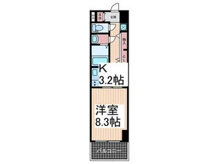 広島県広島市中区西白島町【マンション】の間取り
