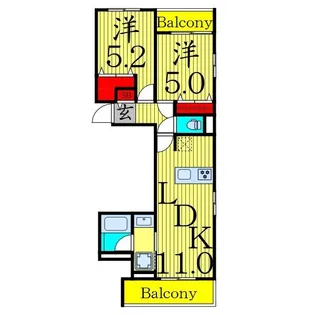 ヘーベルメゾン町屋1丁目【1階】の間取り