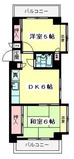 フェアヴュー【3階】の間取り