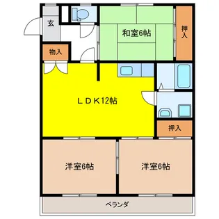 岐阜県岐阜市須賀3【マンション】の間取り