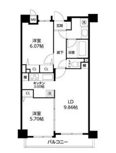 レジディア三軒茶屋II【5階】の間取り
