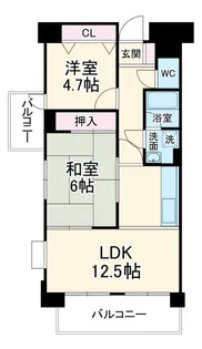 サンライフ東川口【6階】の間取り