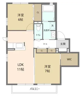メルヴェール湘南【2階】の間取り