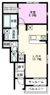 リアン・ド・アヴニール【1階】の間取り