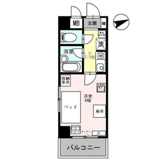 ラ・フェリオ新深江【4階】の間取り