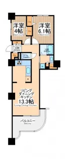 東急ドエルサウスフロントタワー町田ウイング【13階】の間取り