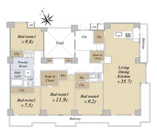 ナイスパークステージ東戸塚【11階】の間取り