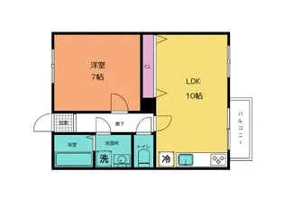 ときわハイツ【1階】の間取り