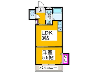 クリエオーレ高井田西【2階】の間取り