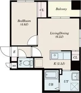 プライマル札幌琴似【4階】の間取り