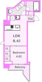 ザパークハビオ横浜東神奈川【10階】の間取り