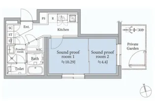 ASTILE studio 三軒茶屋【1階】の間取り