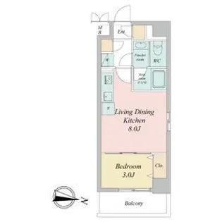 ヴェルデシア名駅南【10階】の間取り