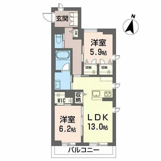 リュミエール【2階】の間取り