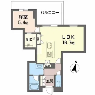 LUANA KAMISUGI【4階】の間取り