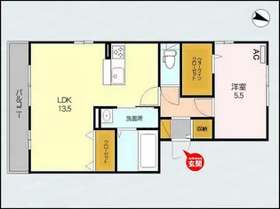 セイチ上近江B【1階】の間取り