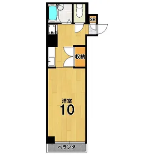 ドミトリー二条【4階】の間取り