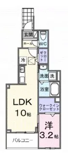 ピースフルIII【1階】の間取り