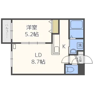 サンステージ琴似2-2【4階】の間取り