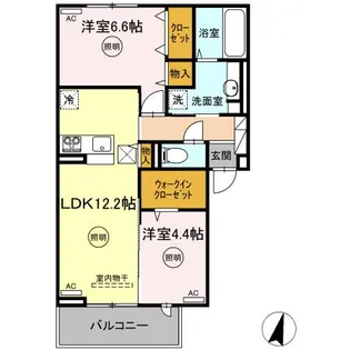 D ROOM春日B【1階】の間取り