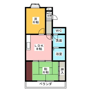 松月マンション【4階】の間取り