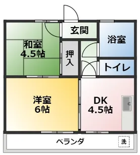 サンハイツ【1階】の間取り