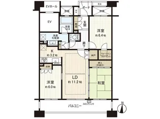 グランアージュ支倉【11階】の間取り