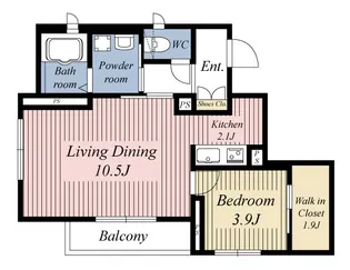 small hat 新田【2階】の間取り