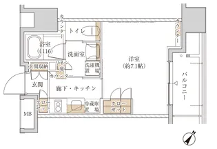 アトラス日本橋鞍掛【4階】の間取り
