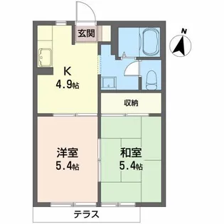 カーサフェリスA【1階】の間取り