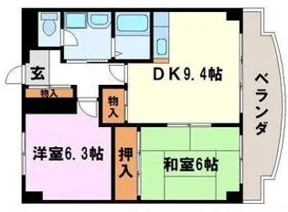サウスビレッジ【1階】の間取り