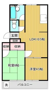 ブラウンハイツ【2階】の間取り