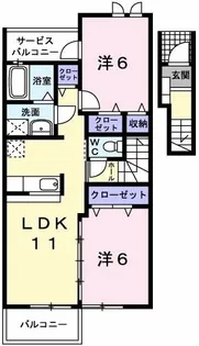 キャトル・フィーユ II【2階】の間取り