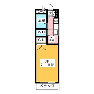 ウッドベルK【2階】の間取り