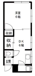 あおぞらアパートメント萩中【1階】の間取り