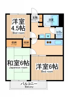 ビラージュ矢部【4階】の間取り