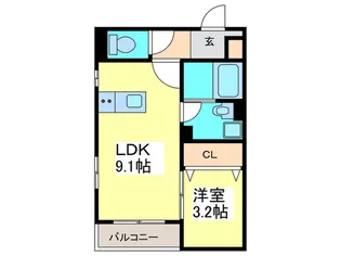 リーヴェ恵我之【2階】の間取り
