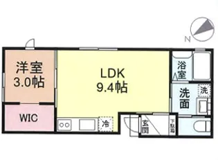 chatonIII シャトン【1階】の間取り